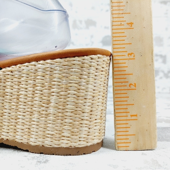 New Zodiac Rio Blue Platform Wedge Thong Sandals F995 - Picture 8 of 12